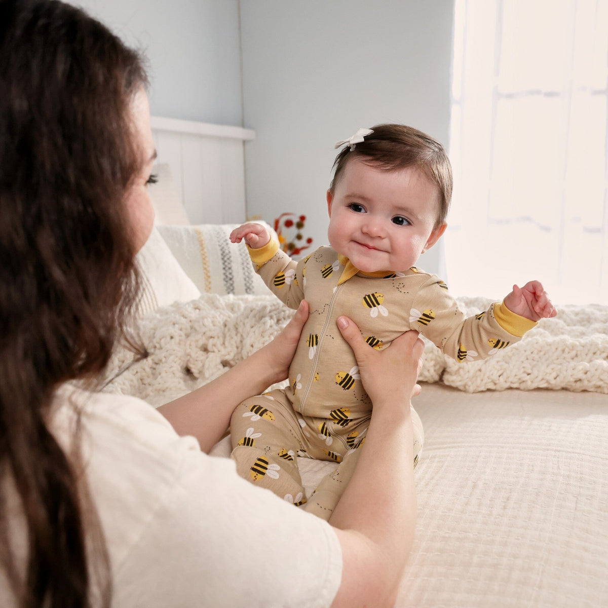 Baby Girls Busy Bees Sleep 'N Play Sleepwear Gerber® 