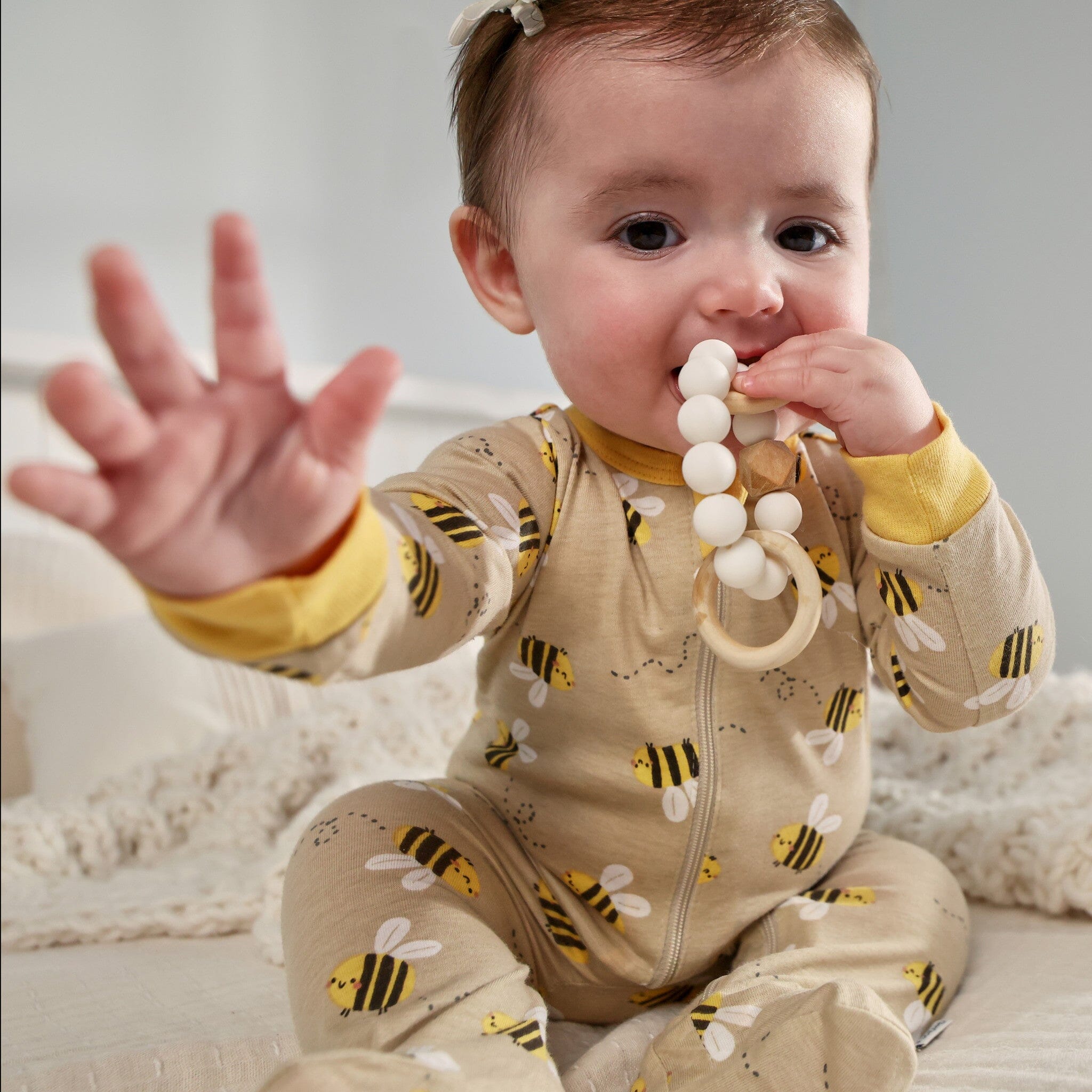 Baby Girls Busy Bees Sleep 'N Play Sleepwear Gerber® 