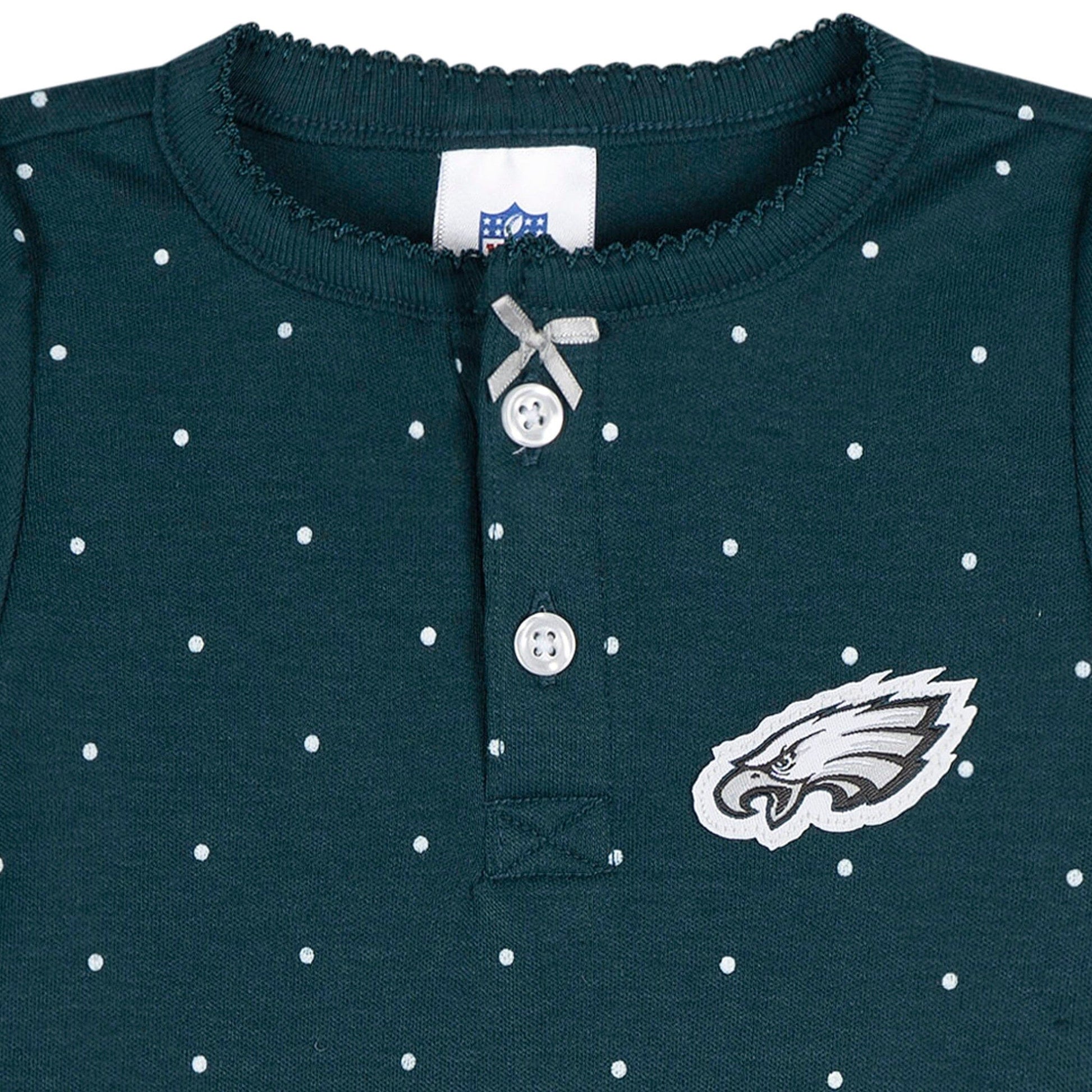 Baby Girls Philidelphia Eagles Footless Pajamas Sleepwear NFL 