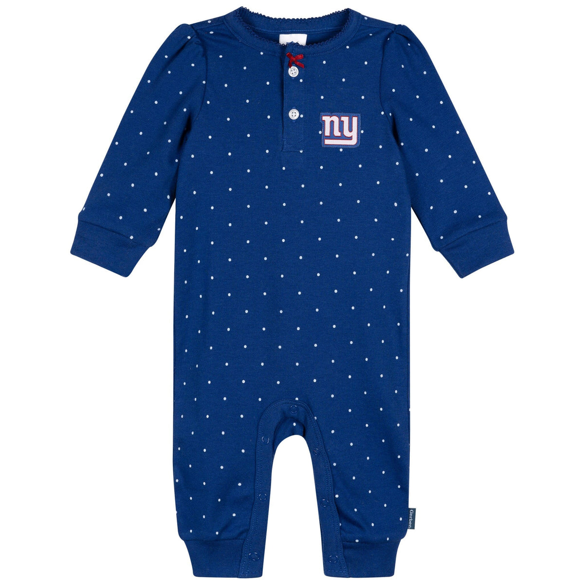 Baby Girls New York Giants Footless Pajamas Sleepwear NFL 