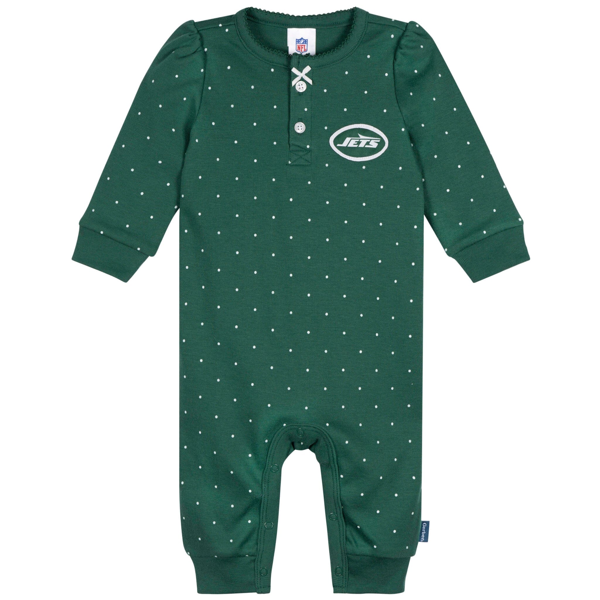 Baby Girls New York Jets Footless Pajamas Sleepwear NFL 