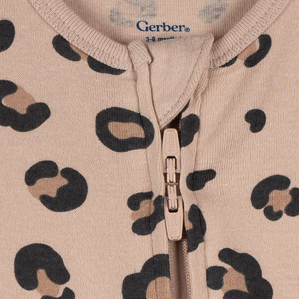 Baby Girls Leopard Snug Fit Romper sleepwear Gerber® 