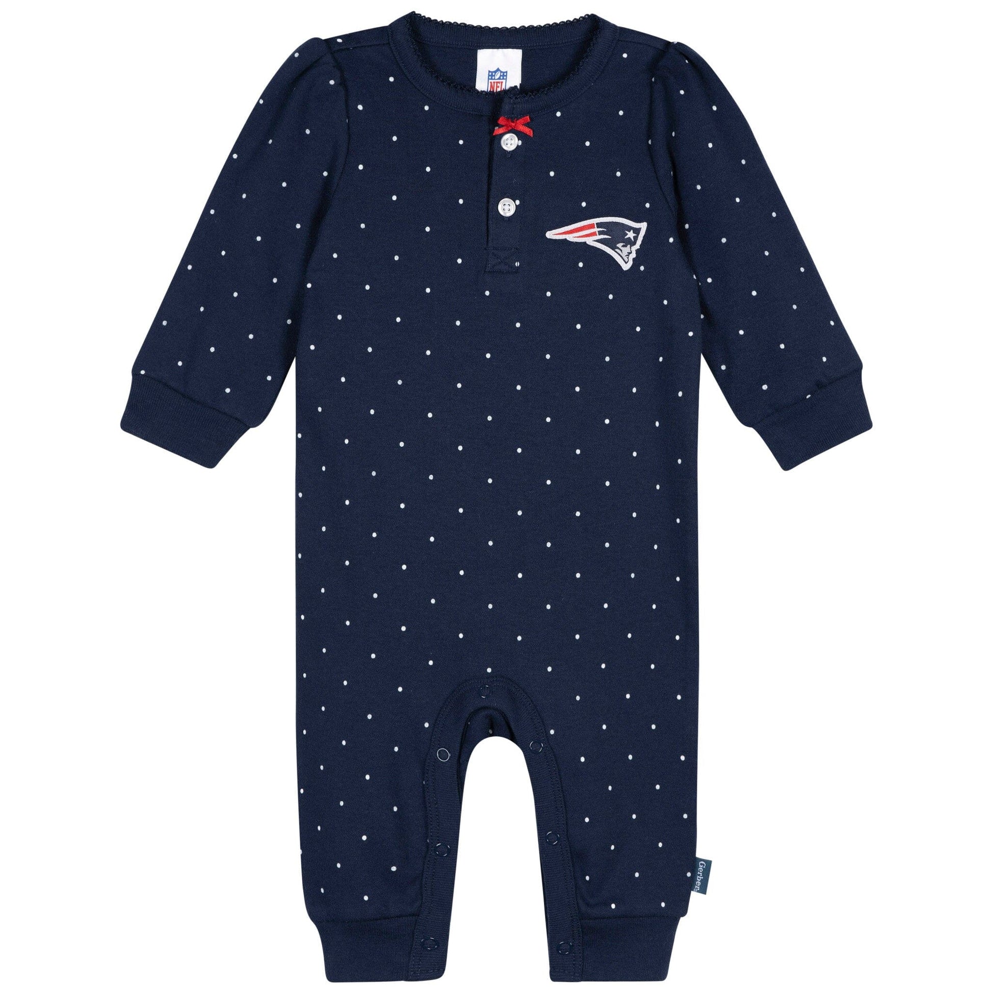 Baby Girls New England Patriots Footless Pajamas Sleepwear NFL 