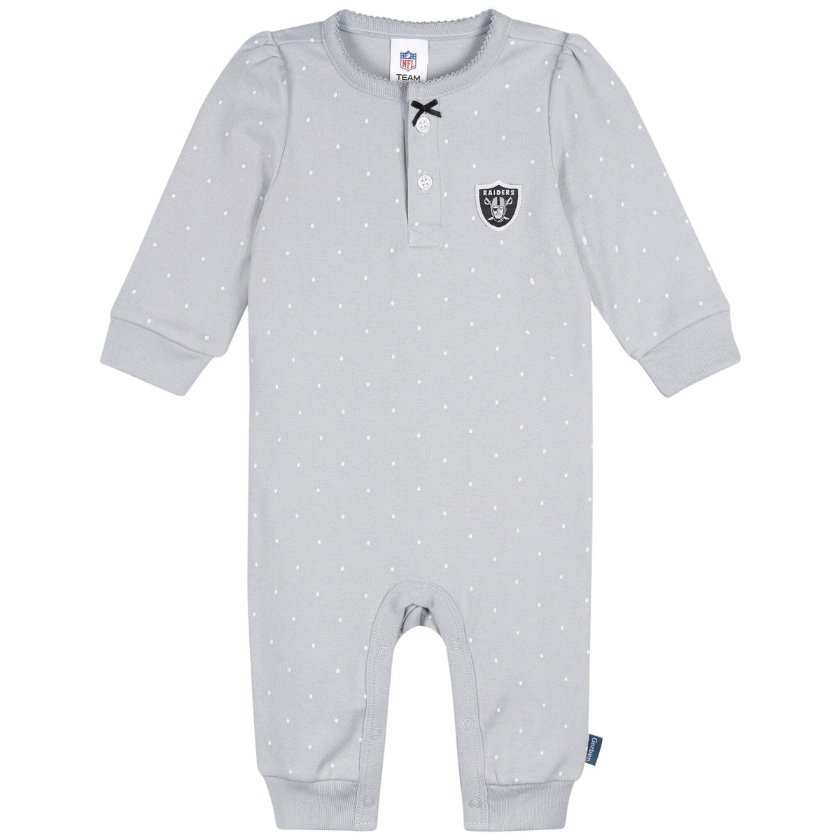 Baby Girls Las Vegas Raiders Footless Pajamas Sleepwear NFL 