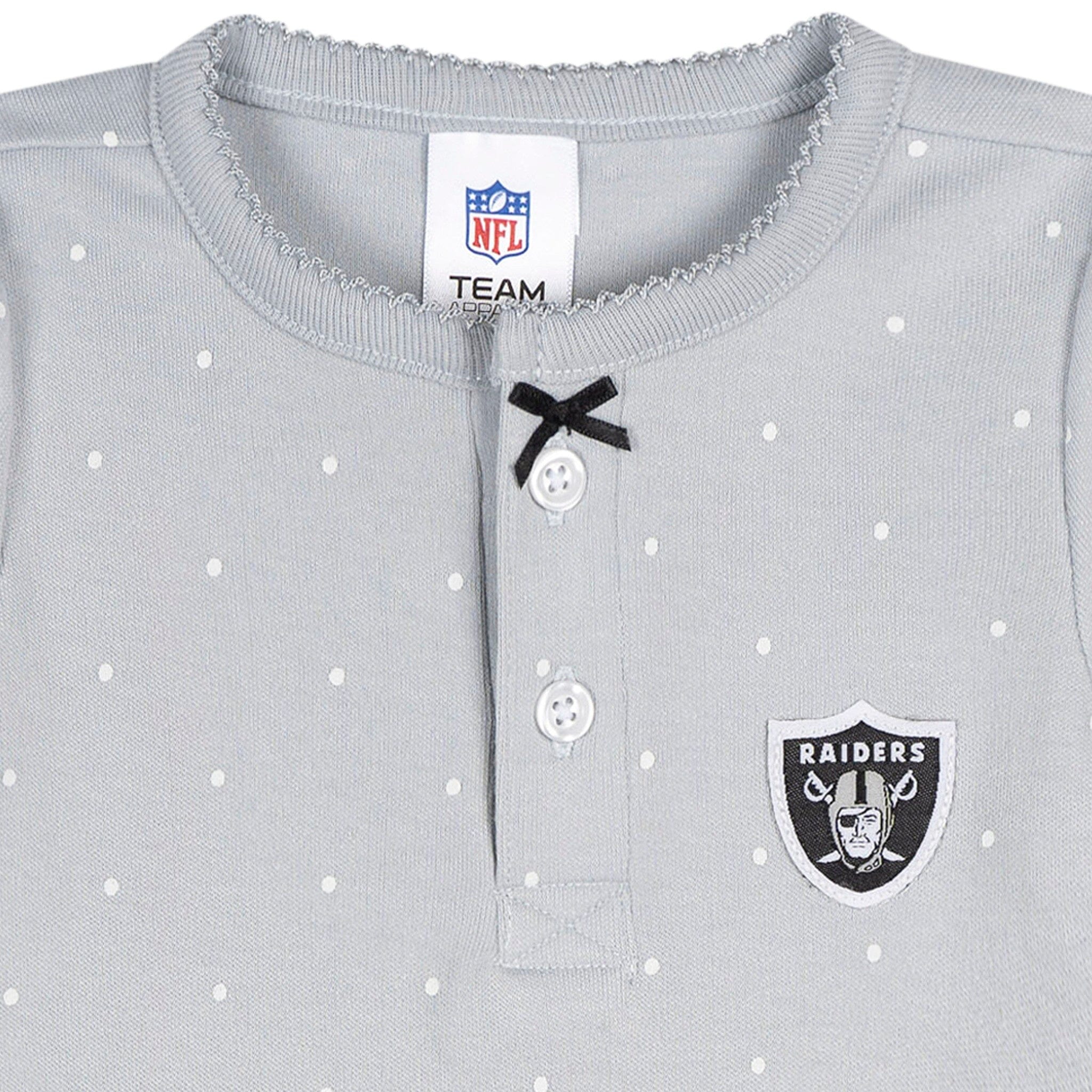 Baby Girls Las Vegas Raiders Footless Pajamas Sleepwear NFL 