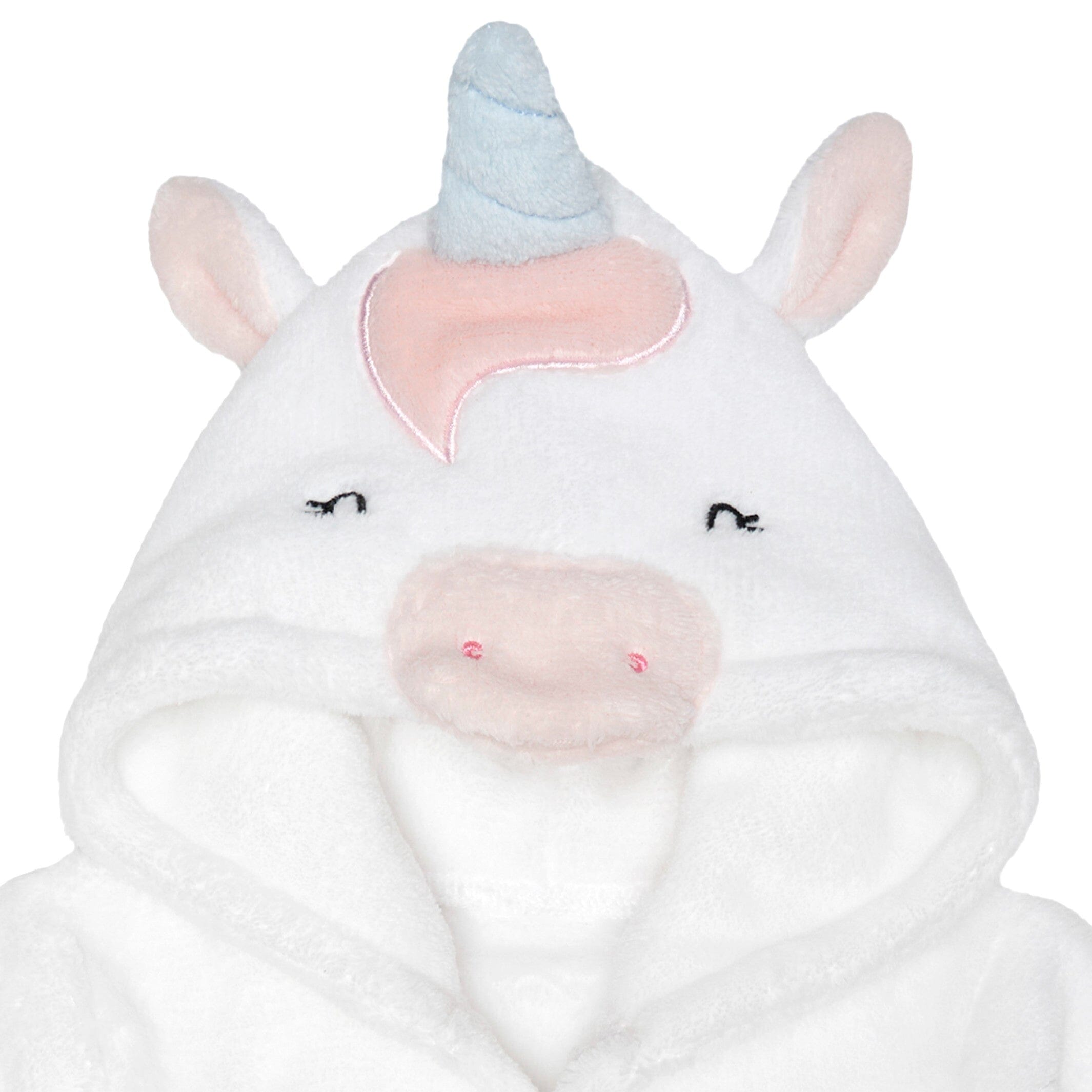 Baby Girls White Unicorn Robe