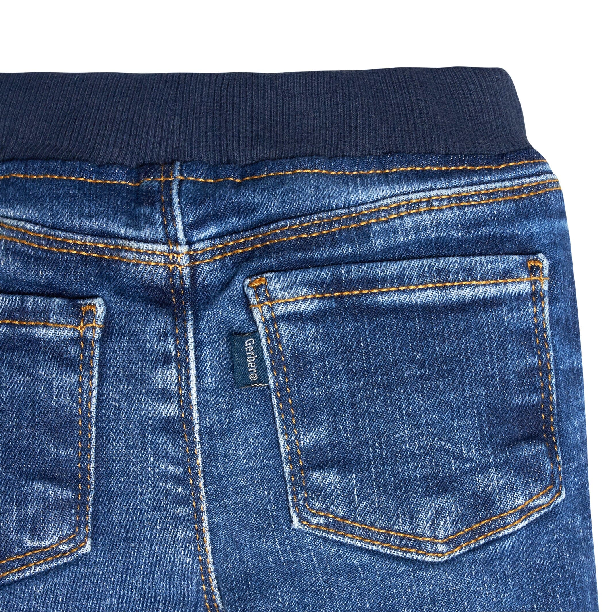 Baby Neutral Blue Rib Waist Skinny Jeans