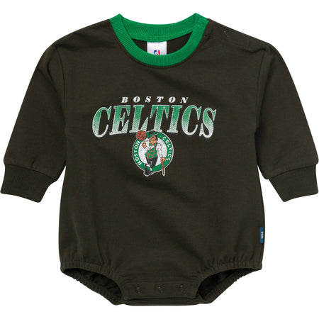 Baby Neutral Boston Celtics Sweatshirt Bubble Romper