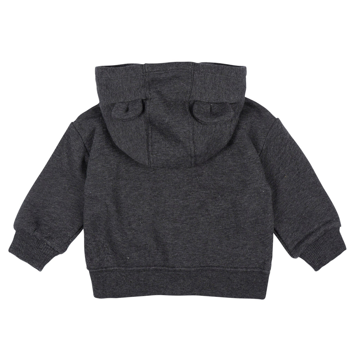 Baby Neutral Charcoal Heather Zip Front Sweatshirt Outerwear Gerber® 