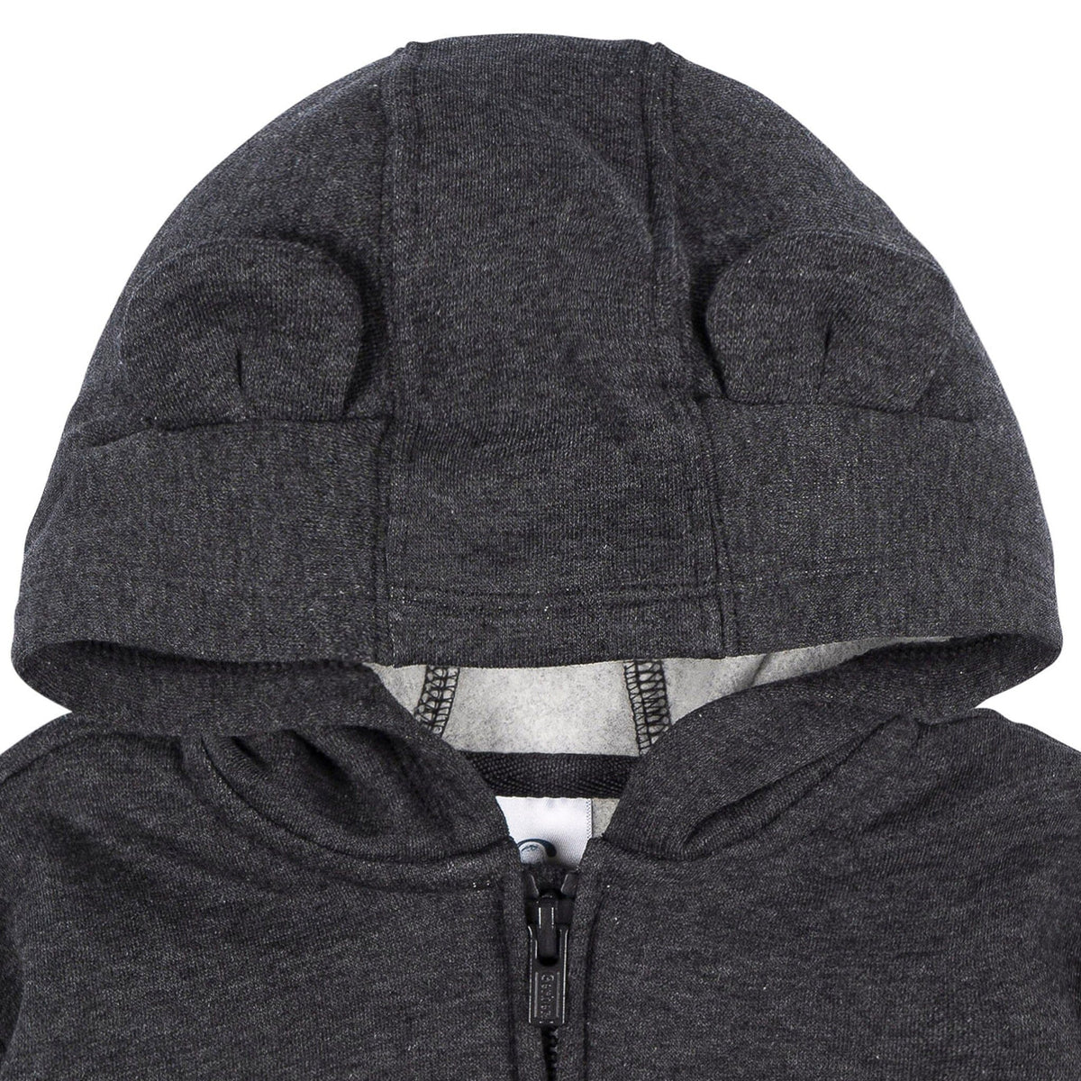 Baby Neutral Charcoal Heather Zip Front Sweatshirt Outerwear Gerber® 