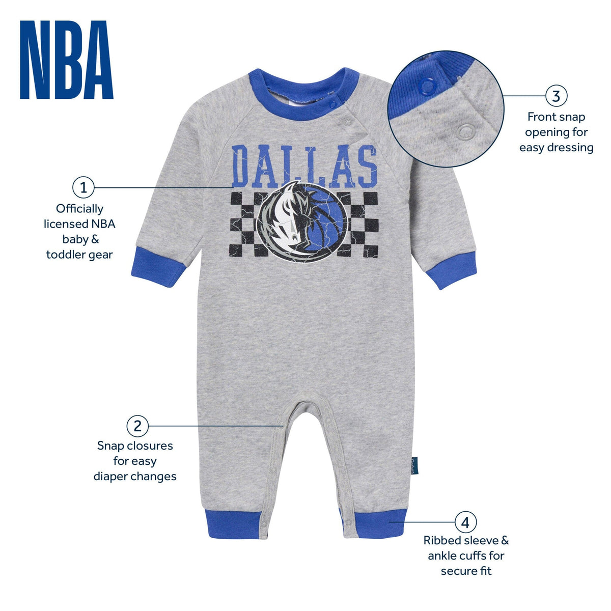 Baby Neutral Dallas Mavericks Romper Rompers Gerber® 