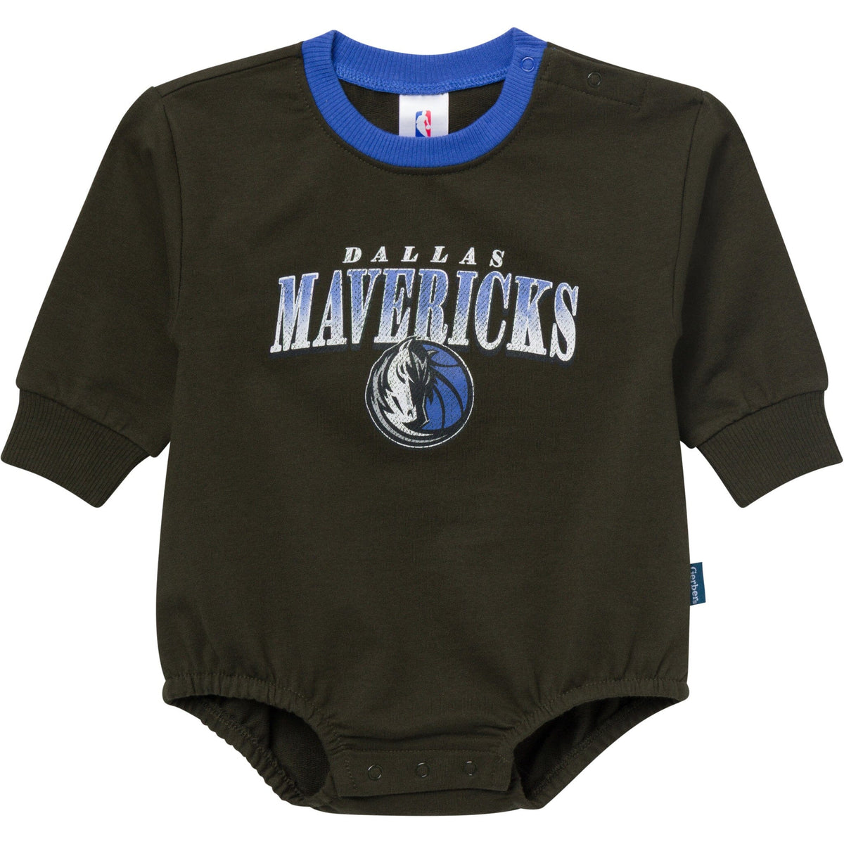 Baby Neutral Dallas Mavericks Sweatshirt Bubble Romper Rompers Gerber® 