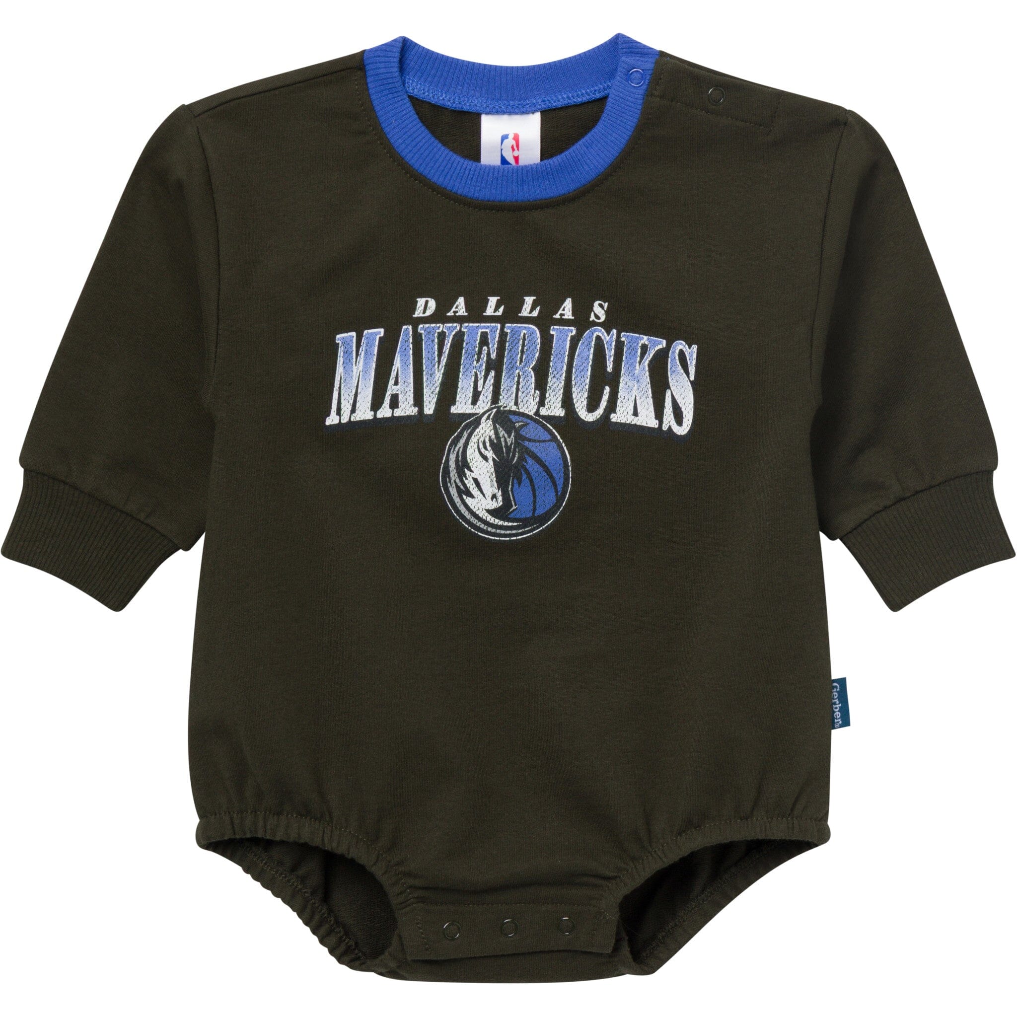 Baby Neutral Dallas Mavericks Sweatshirt Bubble Romper Rompers Gerber® 