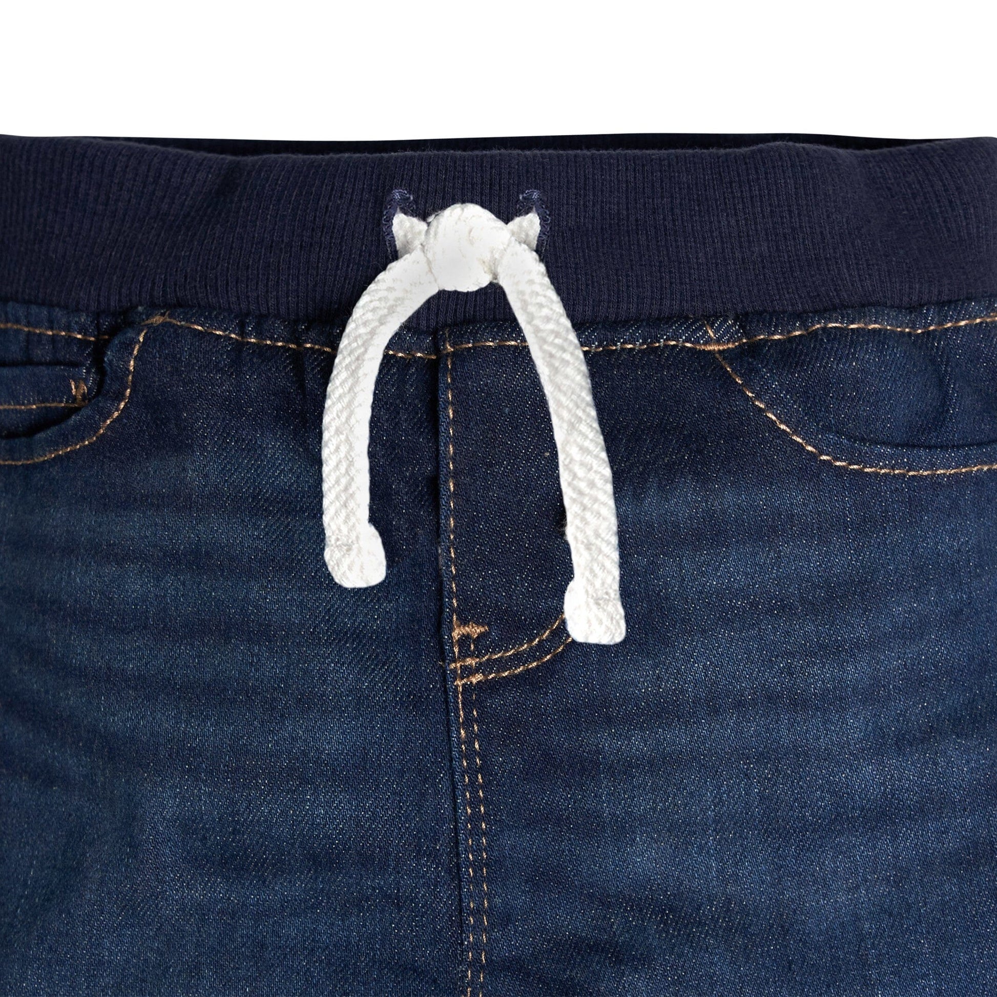 Baby Neutral Dark Blue Rib Waist Skinny Jeans