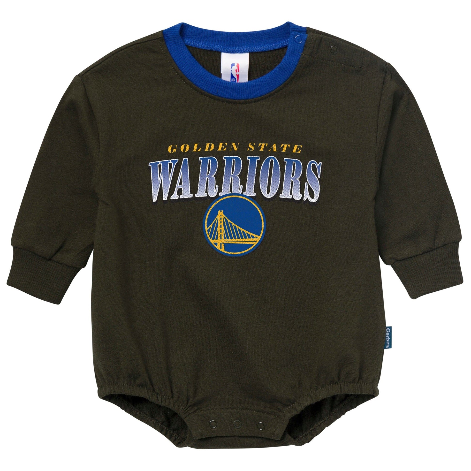 Baby Neutral Golden State Warriors Sweatshirt Bubble Romper Rompers Gerber® 