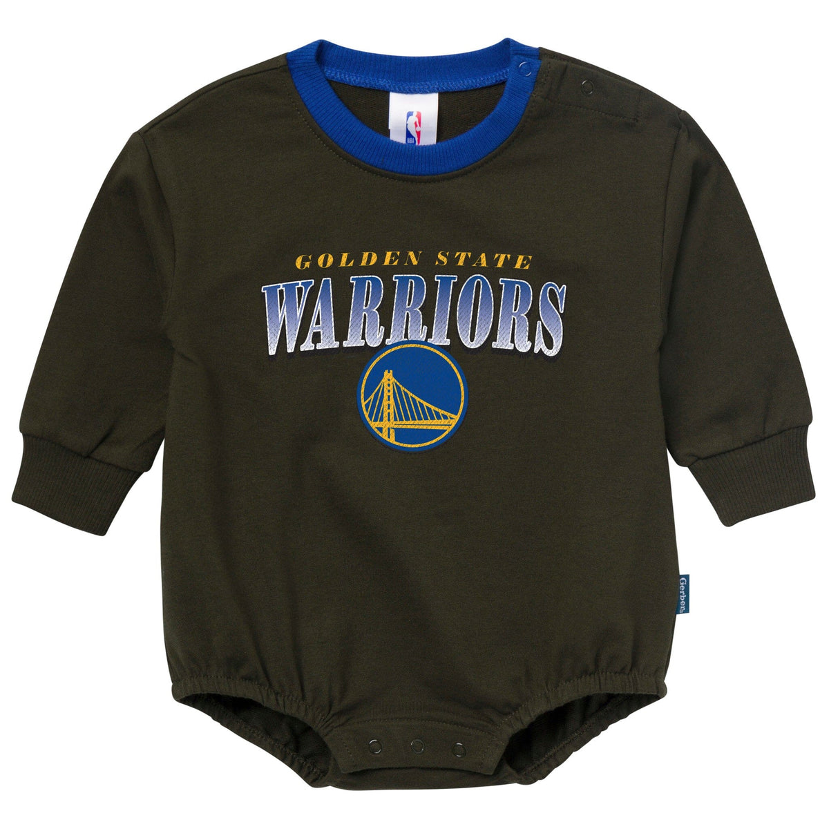 Baby Neutral Golden State Warriors Sweatshirt Bubble Romper Rompers Gerber® 