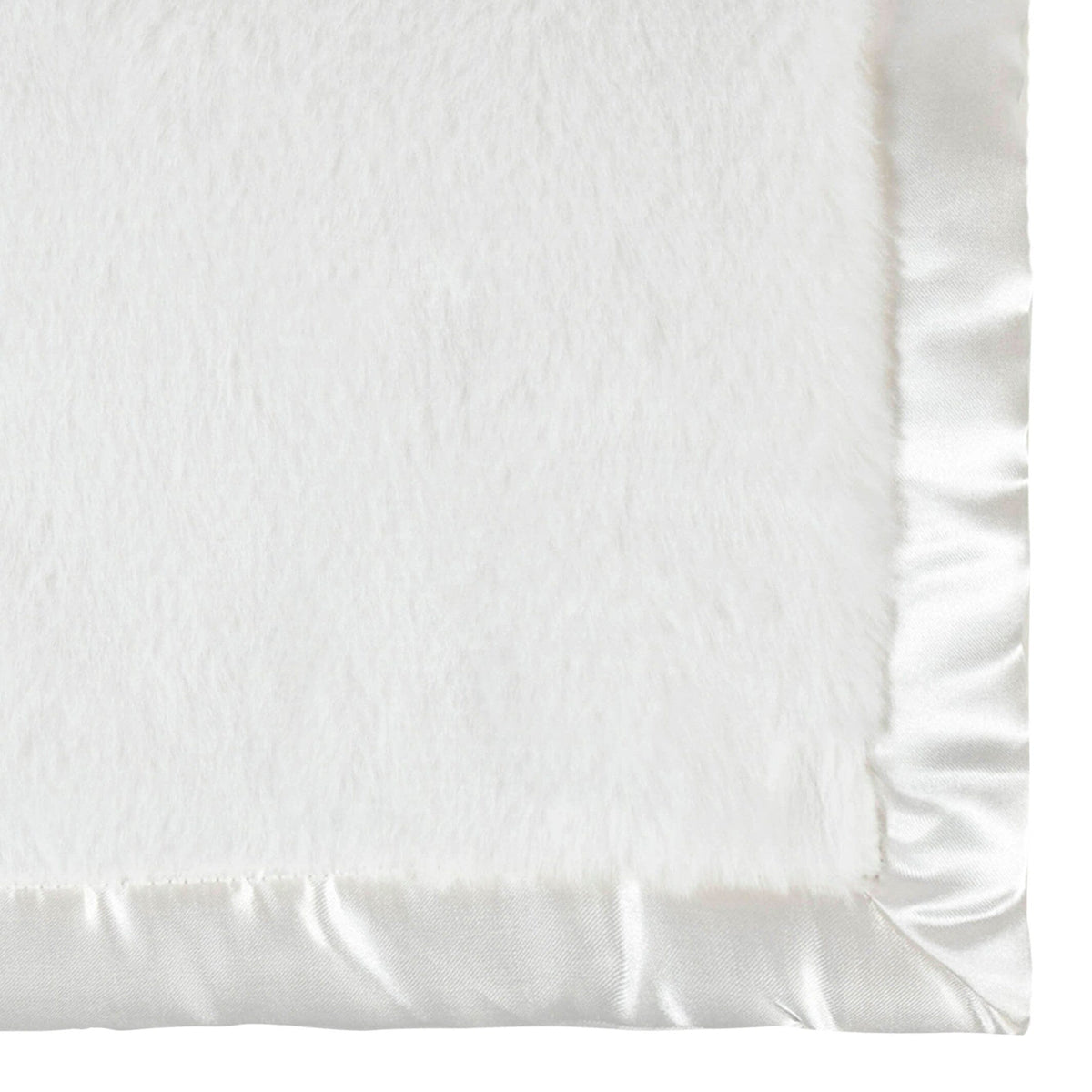 Embroidered Neutral Ivory Plush Blanket