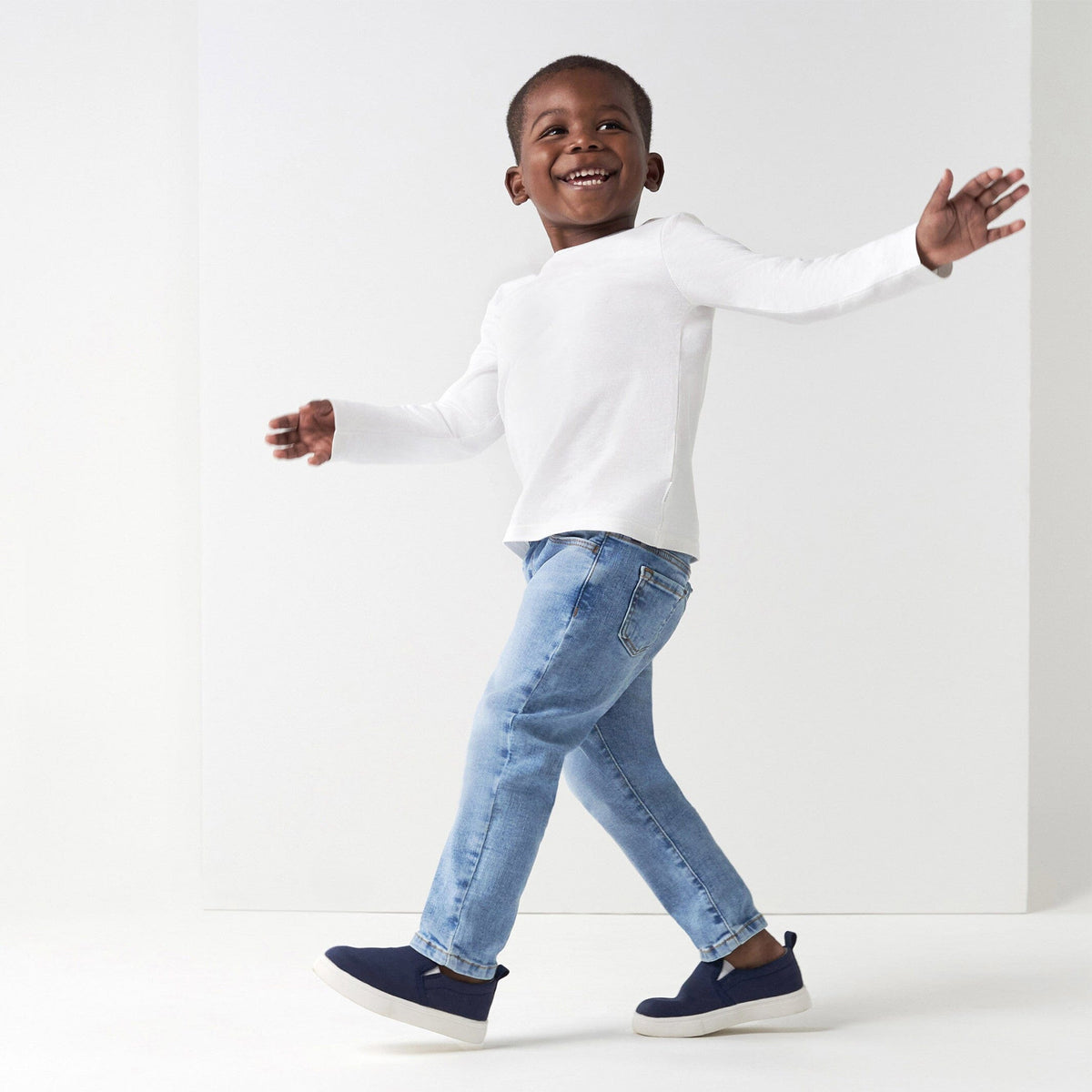 Infant and Toddler Neutral Light Blue Straight Fit Jeans