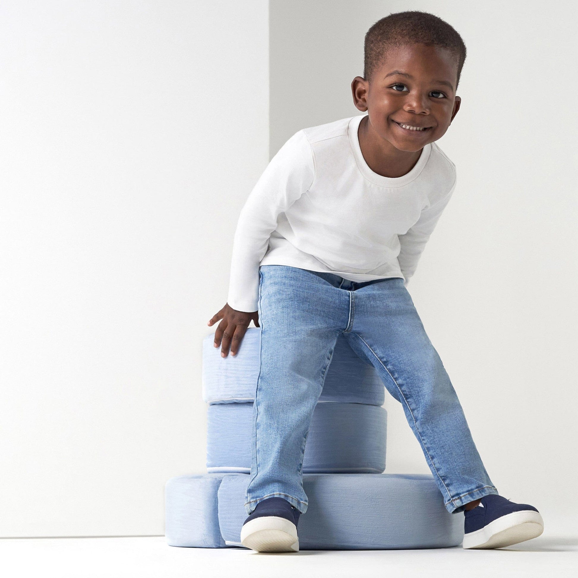 Infant and Toddler Neutral Light Blue Straight Fit Jeans
