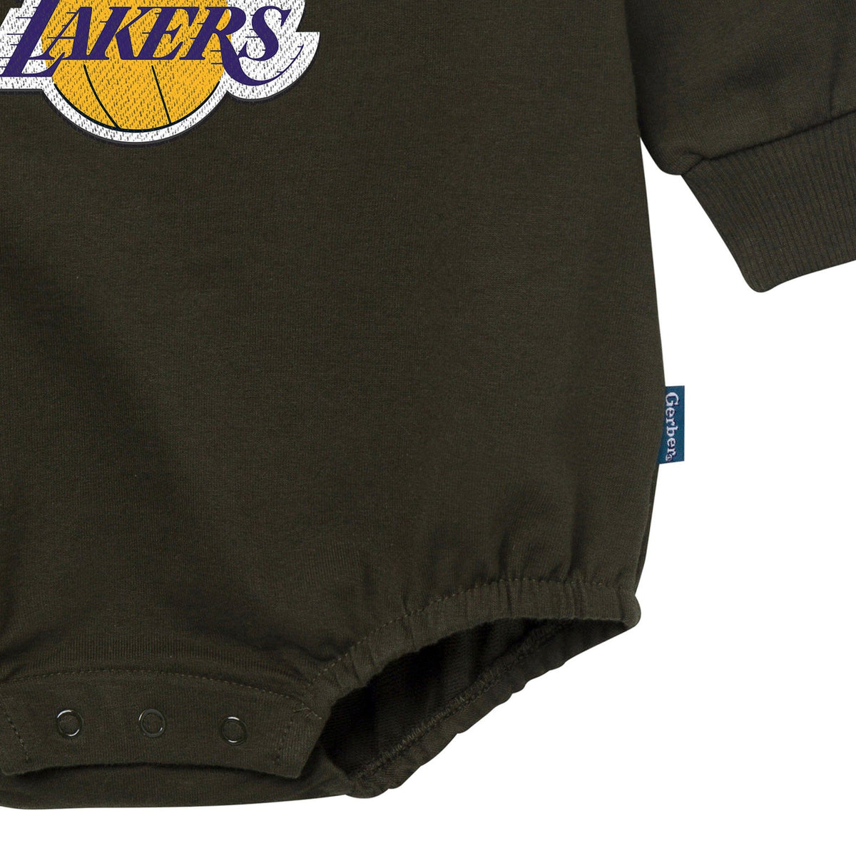 Baby Neutral Los Angeles Lakers Sweatshirt Bubble Romper Rompers Gerber® 