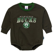 Baby Neutral Milwaukee Bucks Sweatshirt Bubble Romper Rompers Gerber® 