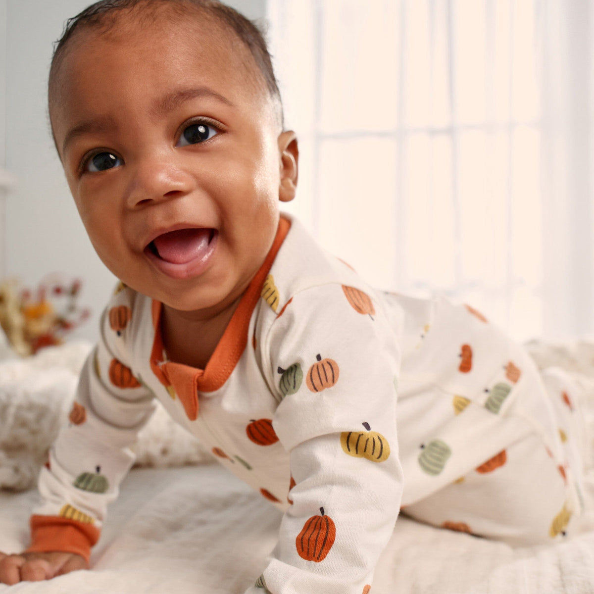 Baby Neutral Multi-Color Pumpkins Sleep 'N Play Sleepwear Gerber® 