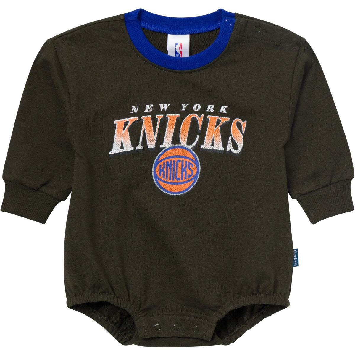 Baby Neutral New York Knicks Sweatshirt Bubble Romper Rompers Gerber® 