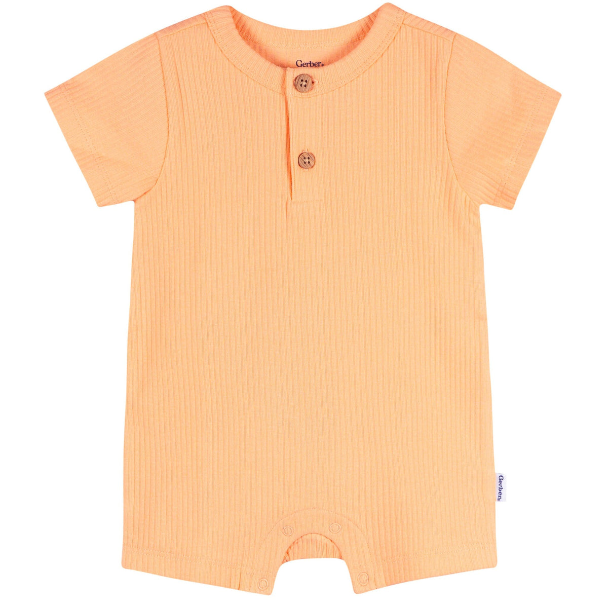 Baby Neutral Peach Short Sleeve Romper rompers Gerber® 