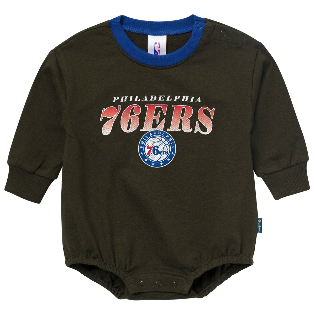 Baby Neutral Philadelphia Sixers Sweatshirt Bubble Romper Rompers Gerber® 