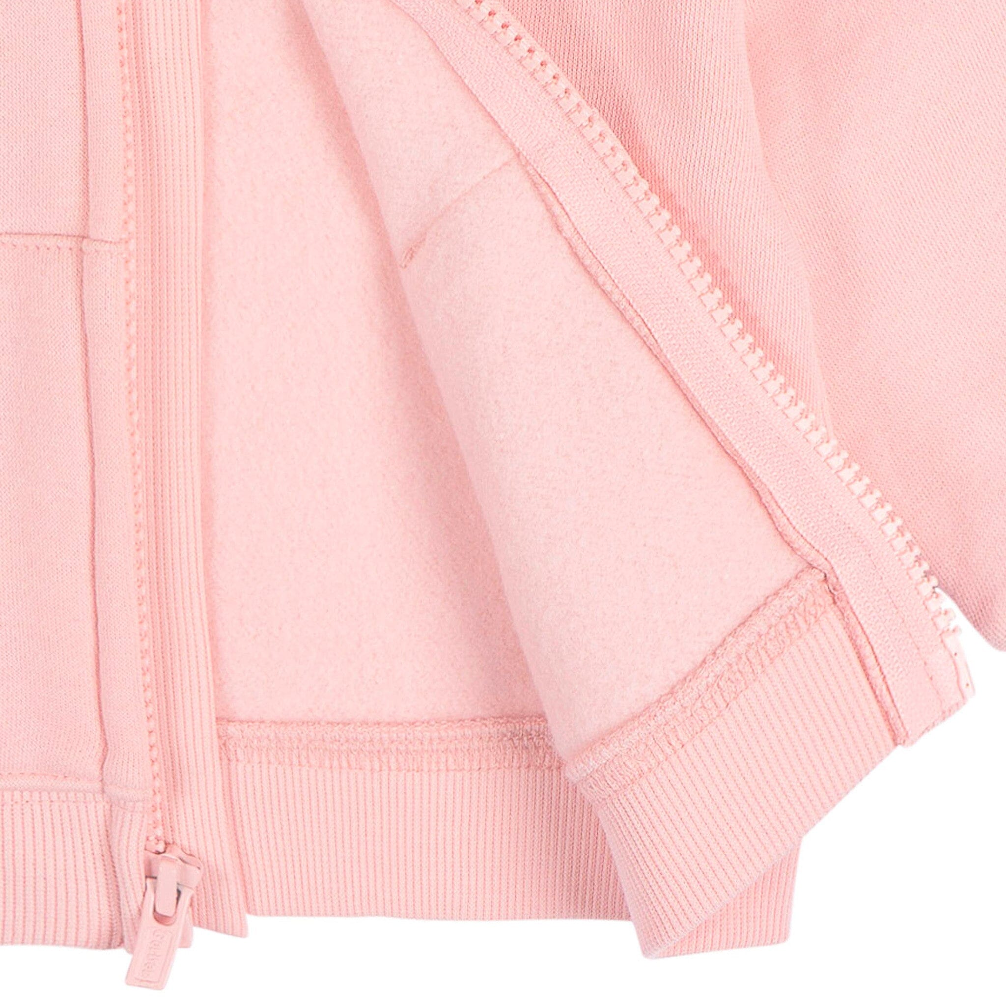 Baby Neutral Pink Zip Front Sweatshirt Outerwear Gerber® 