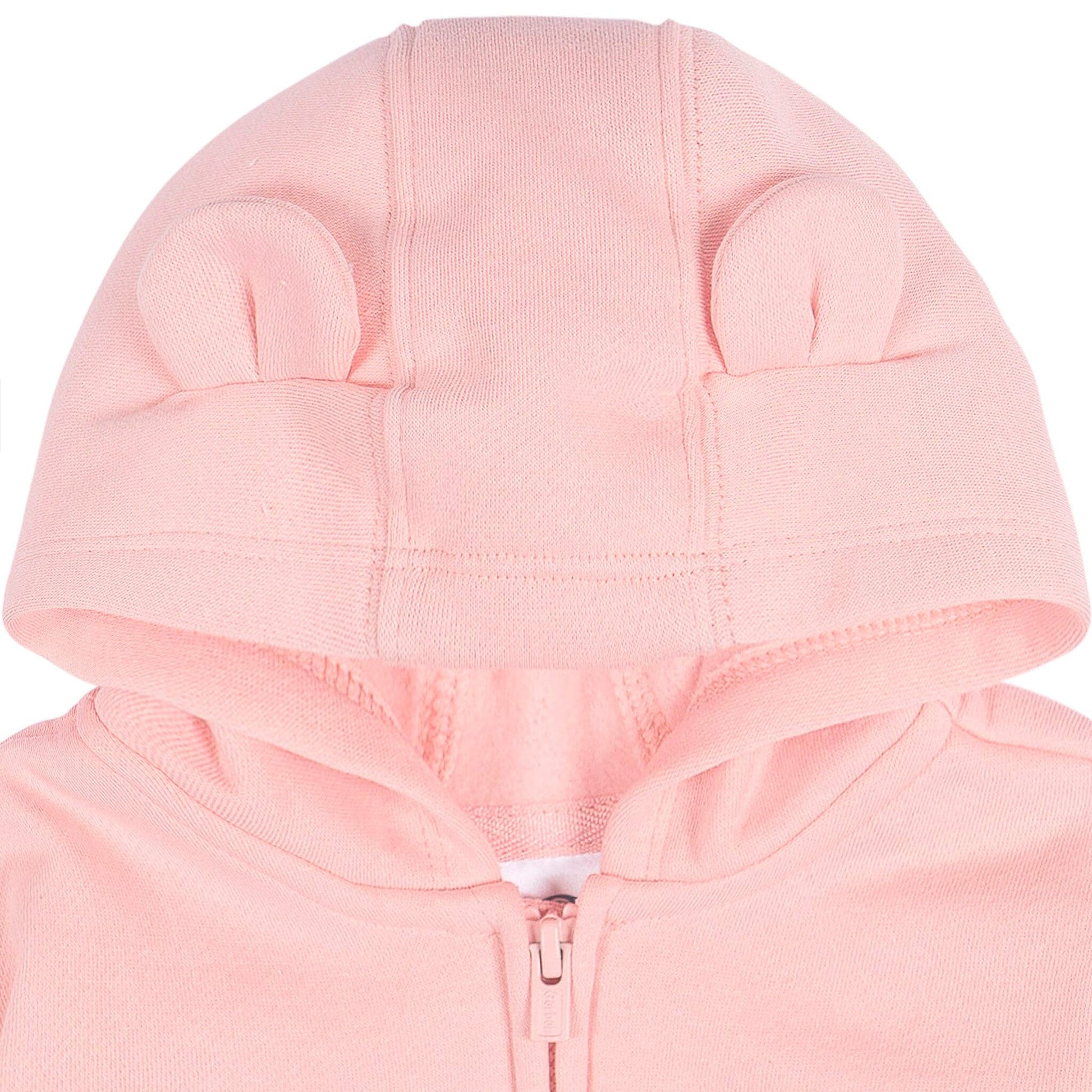 Baby Neutral Pink Zip Front Sweatshirt Outerwear Gerber® 