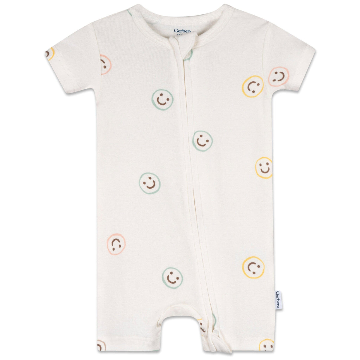 Baby Neutral Smileys Snug Fit Romper sleepwear Gerber® 