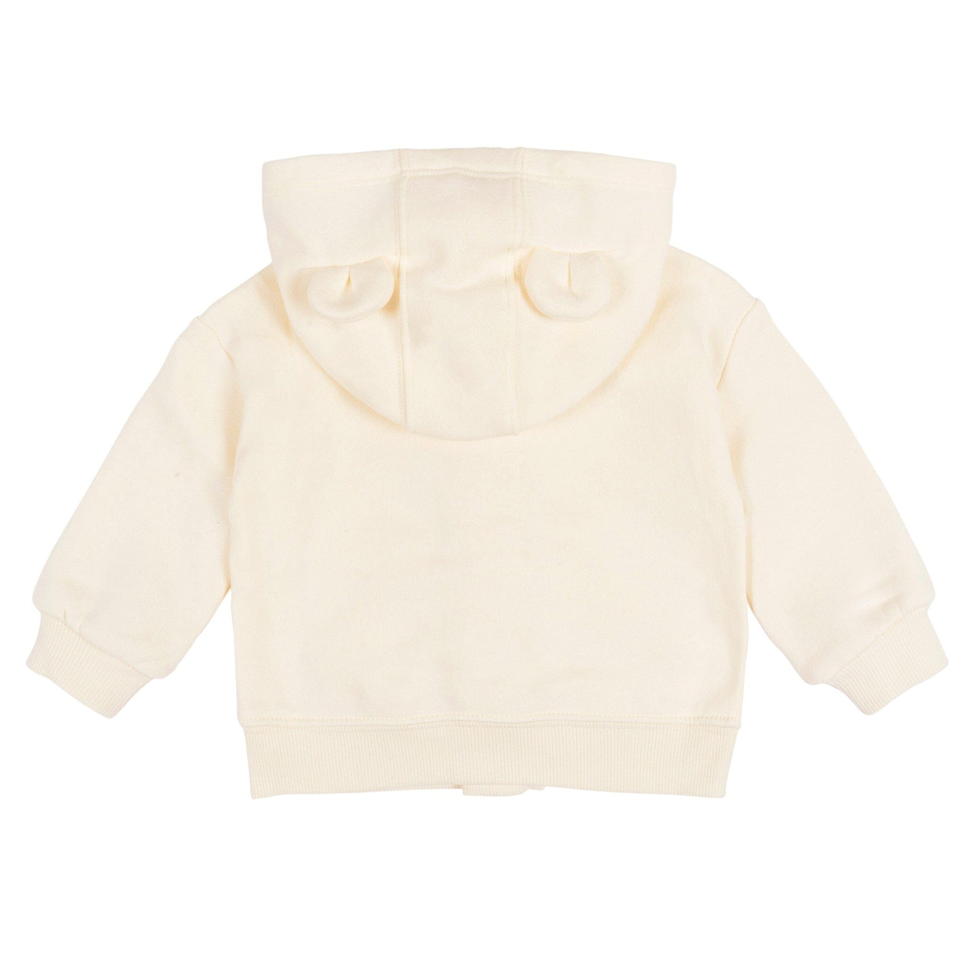 Baby Neutral Soft Beige Zip Front Sweatshirt Outerwear Gerber® 