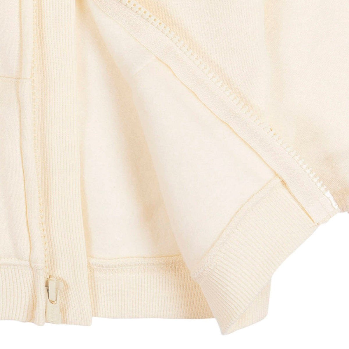 Baby Neutral Soft Beige Zip Front Sweatshirt Outerwear Gerber® 