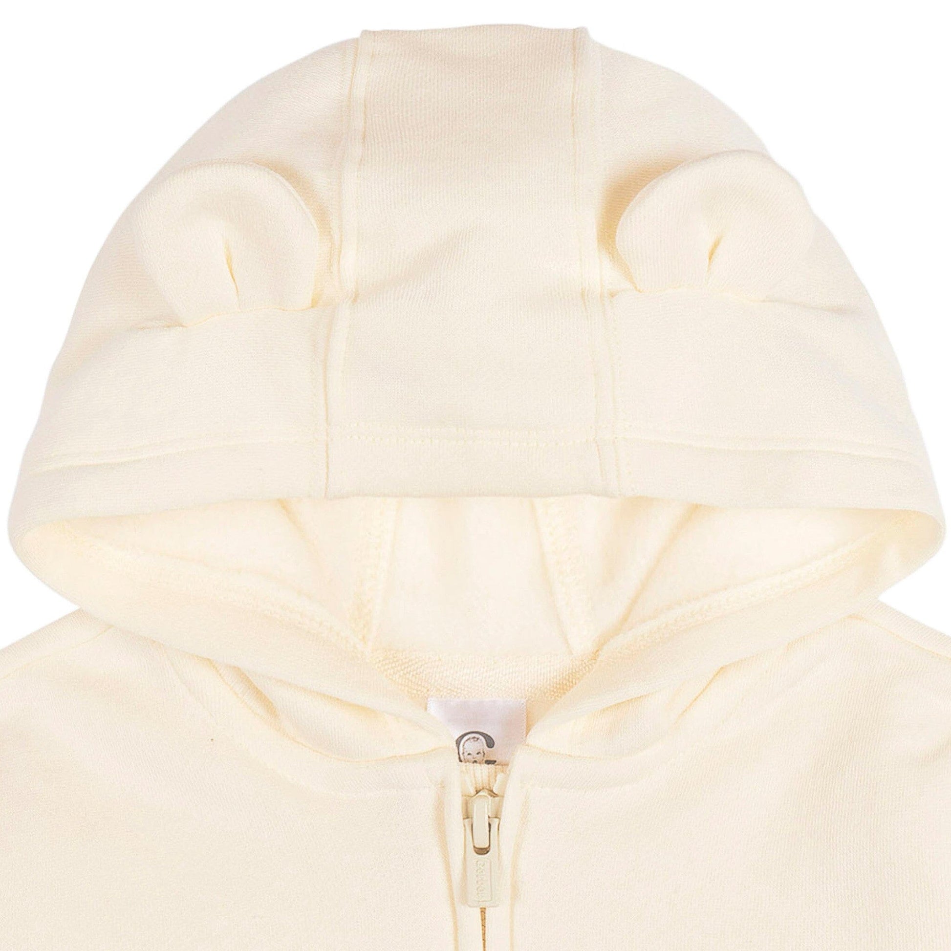 Baby Neutral Soft Beige Zip Front Sweatshirt Outerwear Gerber® 