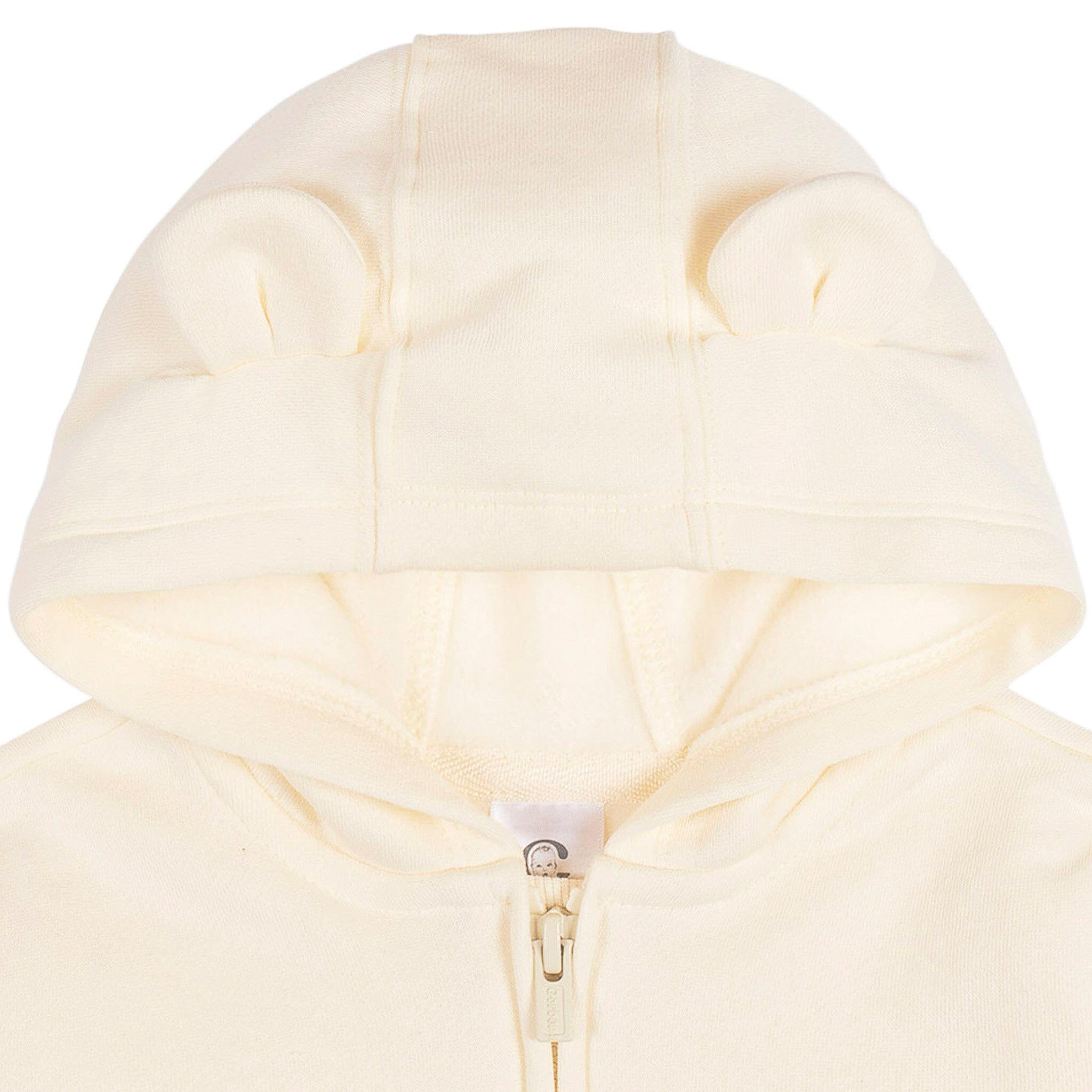 Baby Neutral Soft Beige Zip Front Sweatshirt Outerwear Gerber® 