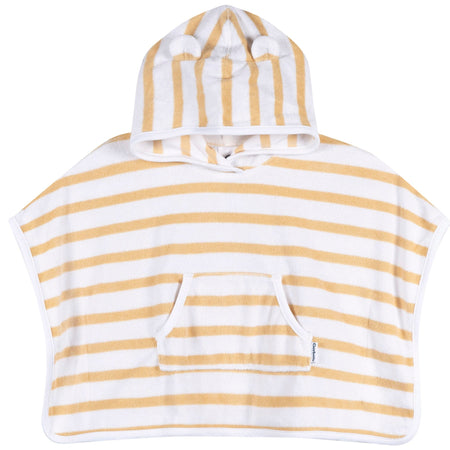 Baby Neutral Tan Stripe Hooded Swim Coverup