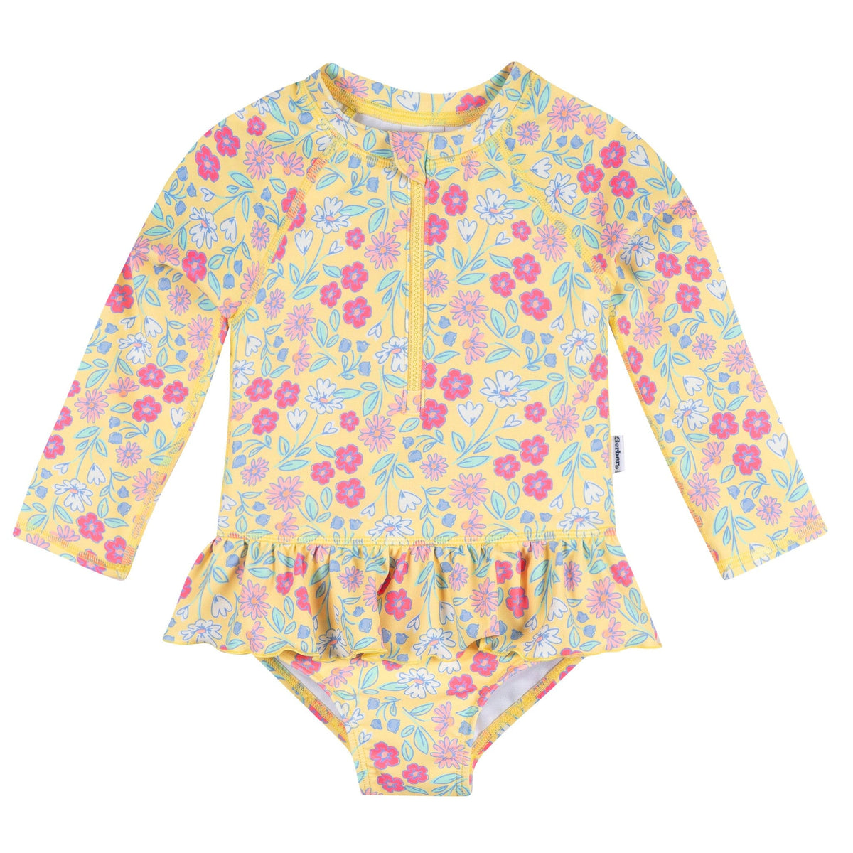 Baby & Toddler Girls Floral Rashguard Suit Swimwear Gerber® 