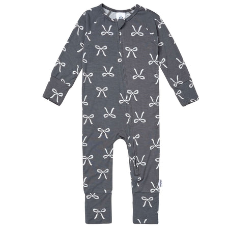 Baby & Toddler Girls Gray Bow Snug Fit Footless Pajamas