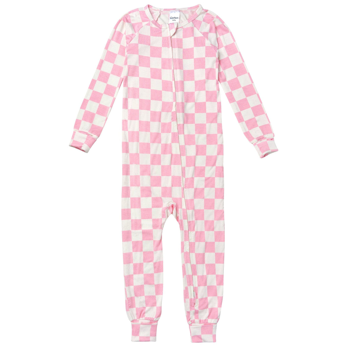 Baby & Toddler Girls Pink Check Snug Fit Footless Pajamas Sleepwear Gerber® 