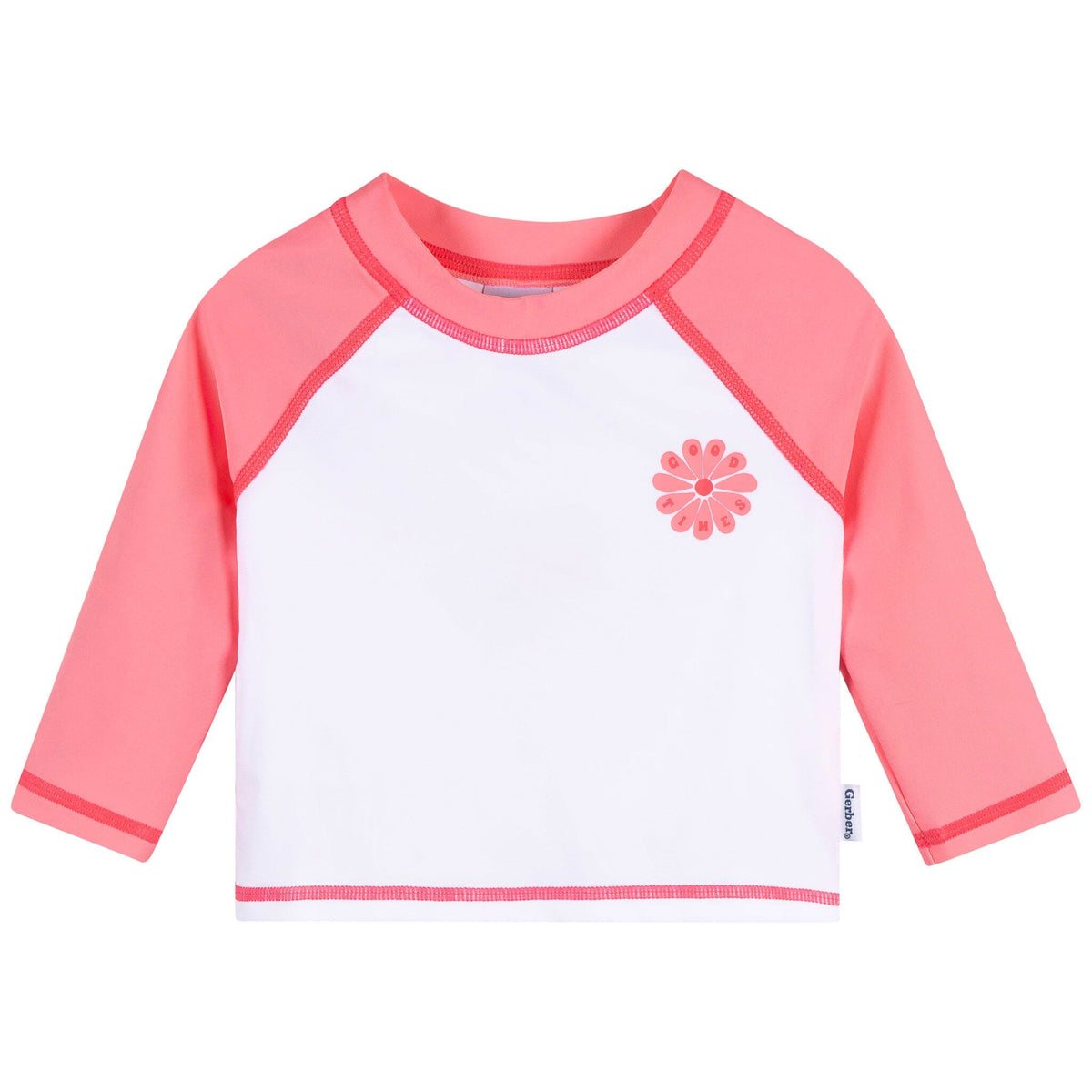 Baby & Toddler Girls Pink Rashguard Top Swimwear Gerber® 