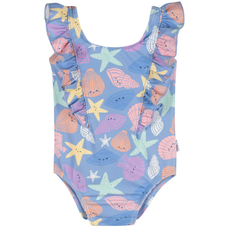 Baby & Toddler Girls UPF 50+ Seashells One-Piece Swimsuit