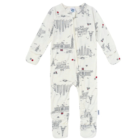 Baby & Toddler Neutral Ivory City Snug Fit Footless Pajamas