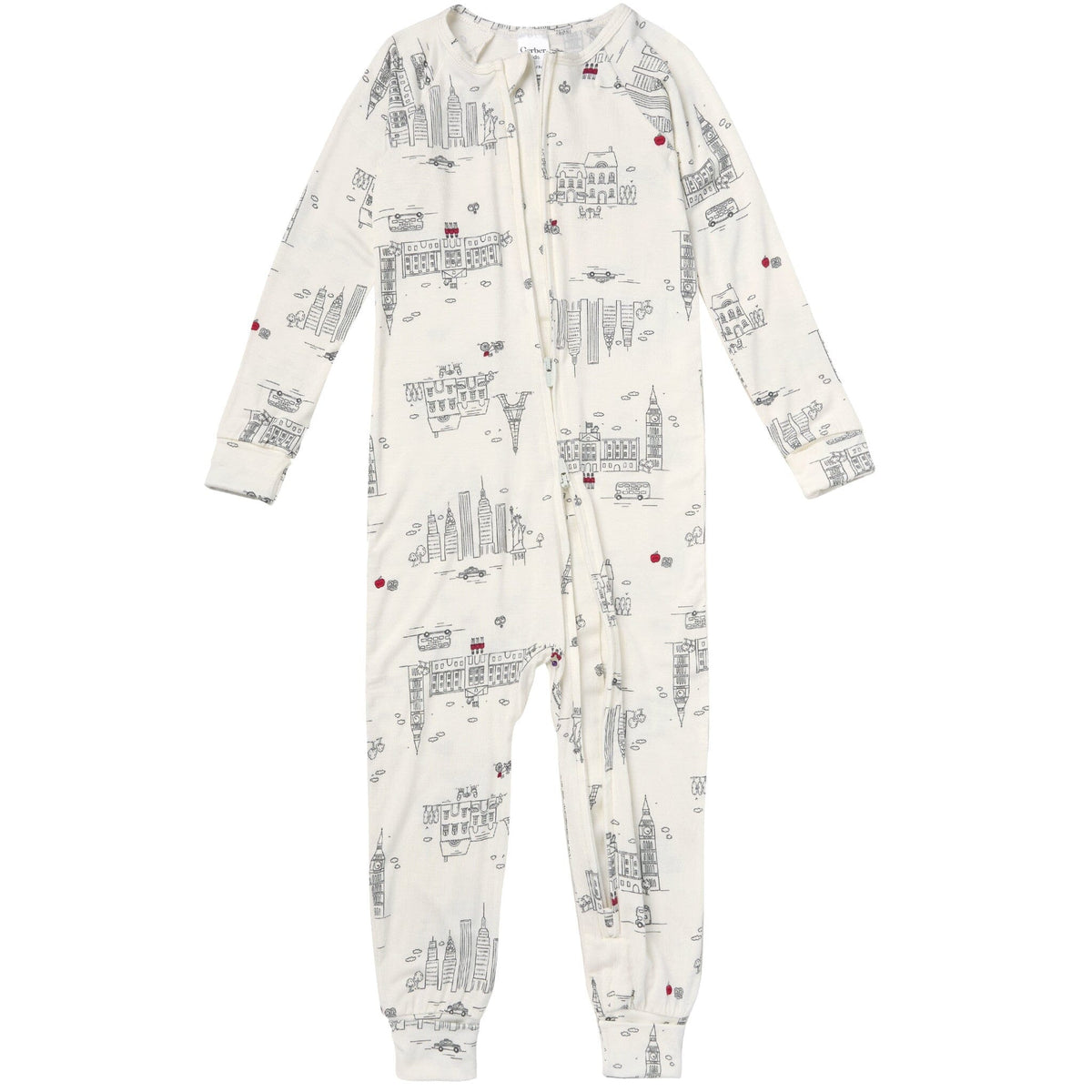 Baby & Toddler Neutral Ivory City Snug Fit Footless Pajamas Sleepwear Gerber® 