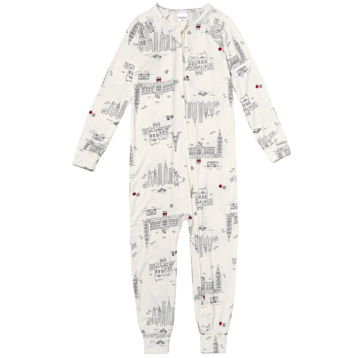 Baby & Toddler Neutral Ivory City Snug Fit Footless Pajamas Sleepwear Gerber® 