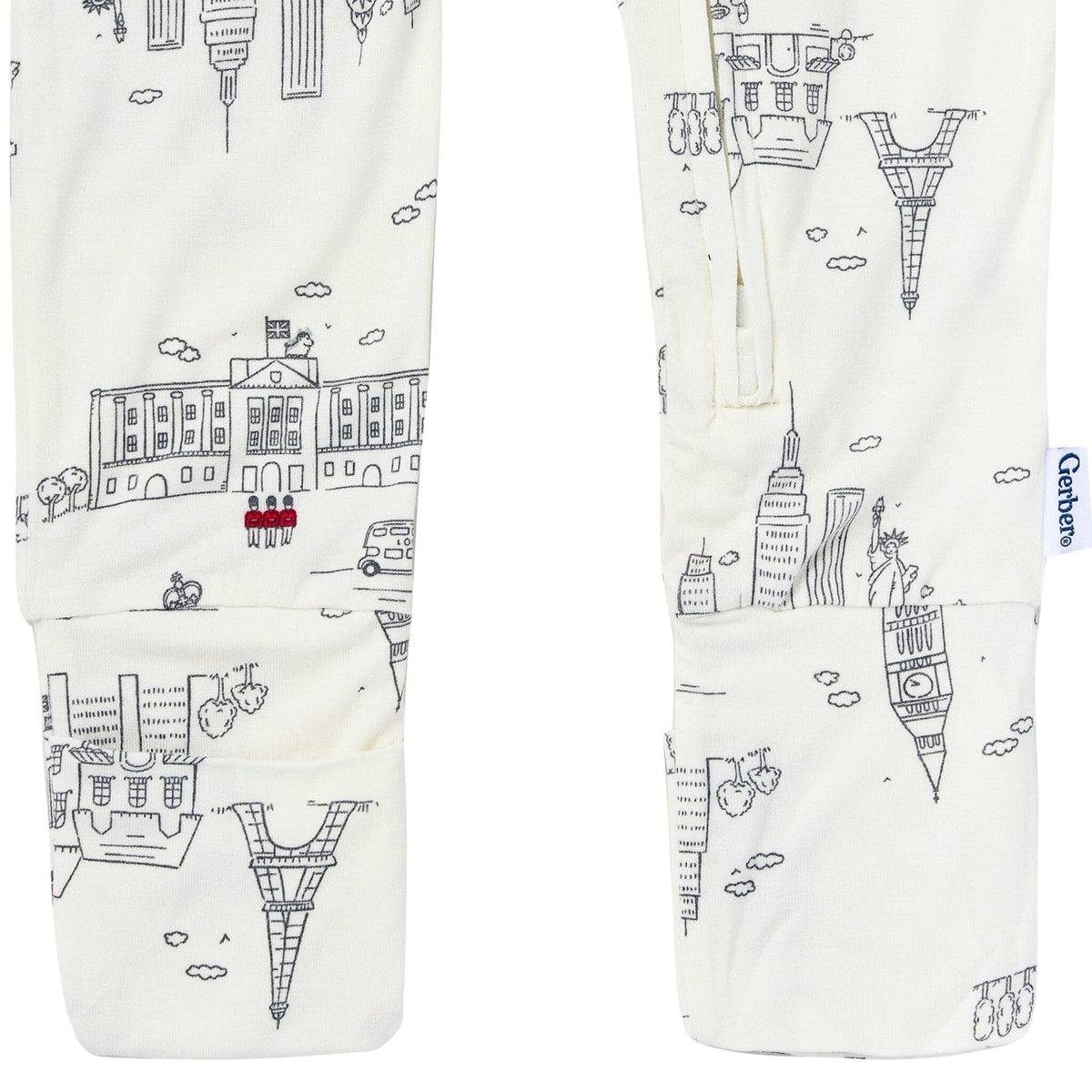 Baby & Toddler Neutral Ivory City Snug Fit Footless Pajamas Sleepwear Gerber® 