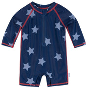 Baby Boys Blue Stars Long Sleeve Rashguard Swimwear Gerber® 