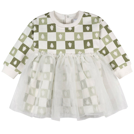 Baby Girls Green Trees Tulle Dress