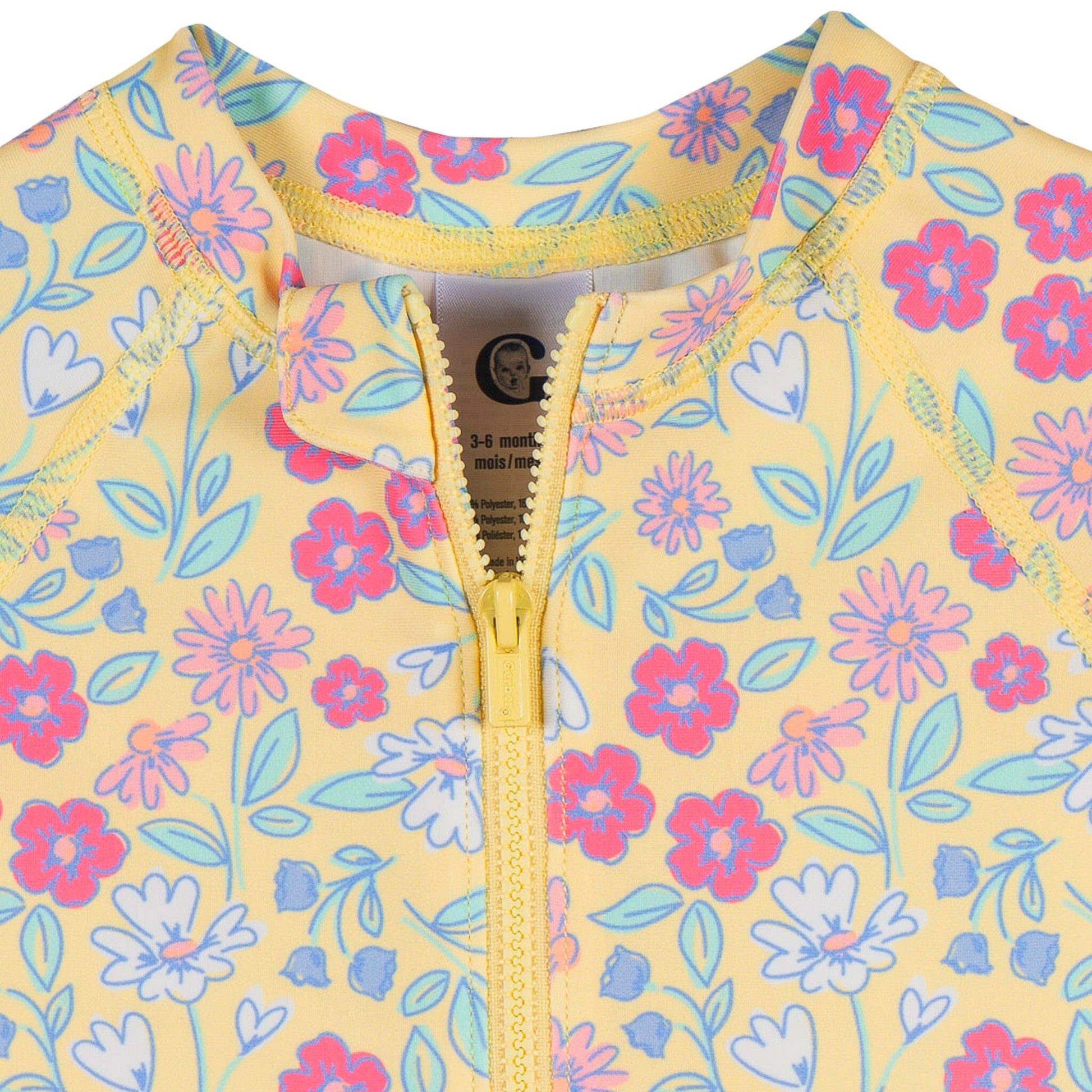 Baby Girls Floral Long Sleeve Rashguard Swimwear Gerber® 
