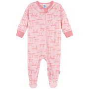 Baby Girls Pink Bows Sleep 'N Play Sleepwear Gerber® 